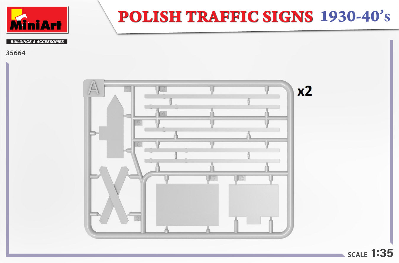 MiniArt 1/35 Polish Traffic Signs 1930-40s Figures