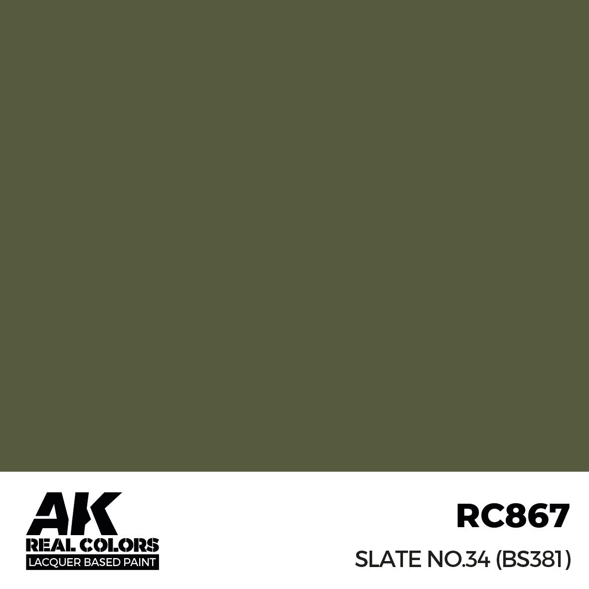 AK Interactive Real Colors Slate No.34 (BS381) 17 ml. | 8435568336209
