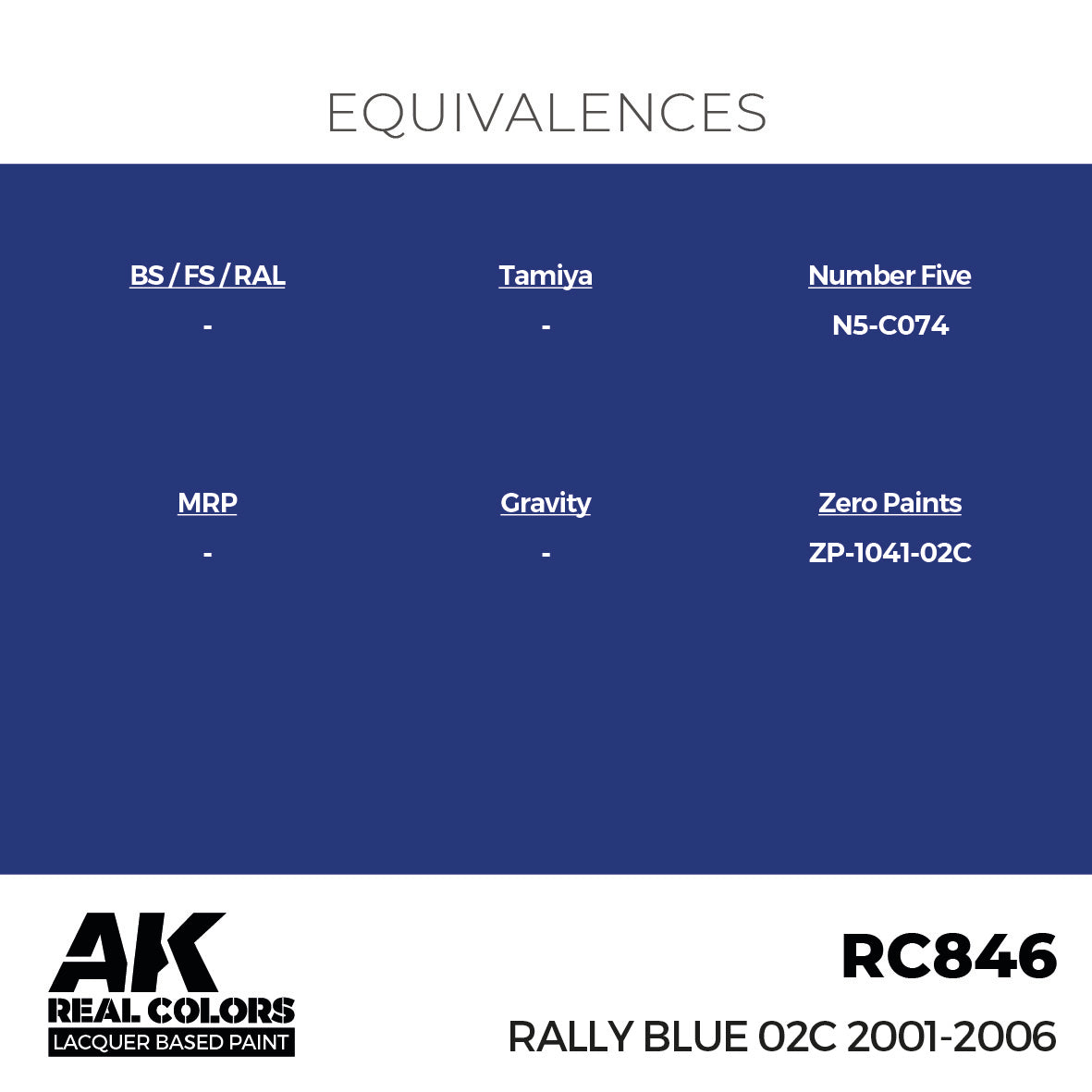 AK Interactive Real Colors Rally Blue 02C 2001-2006 17 ml. | 8435568335998