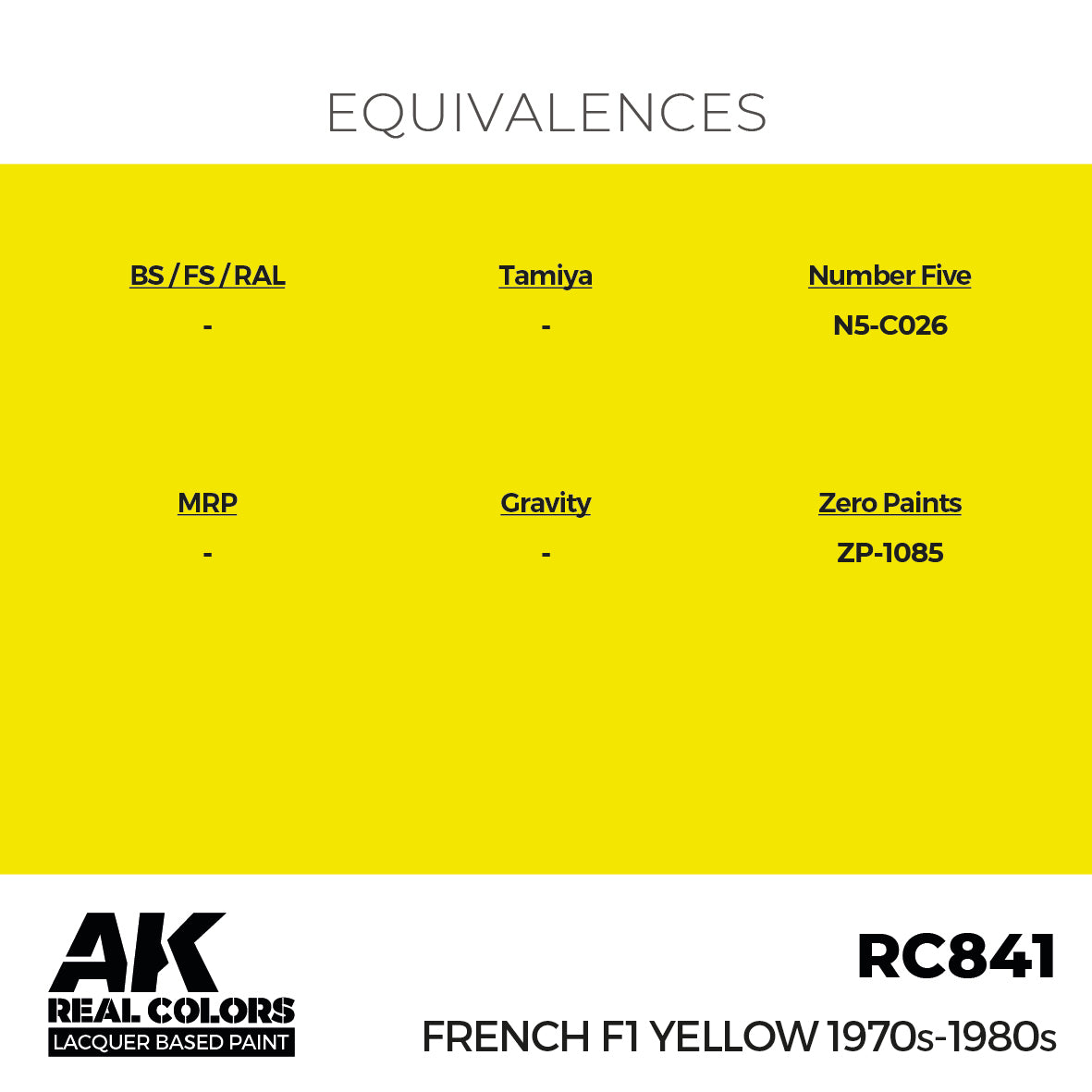AK Interactive Real Colors French F1 Yellow 1970s-1980s 17 ml. | 8435568335943