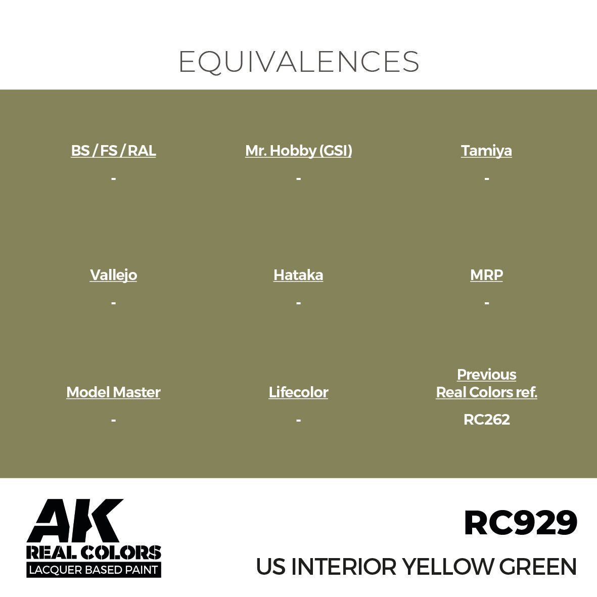 AK Interactive Real Colors US Interior Yellow Green 17 ml. | 8435568336827