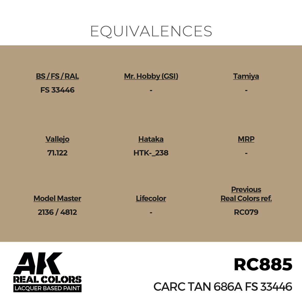 AK Interactive Real Colors CARC Tan 686A FS 33446 17 ml. | 8435568336384