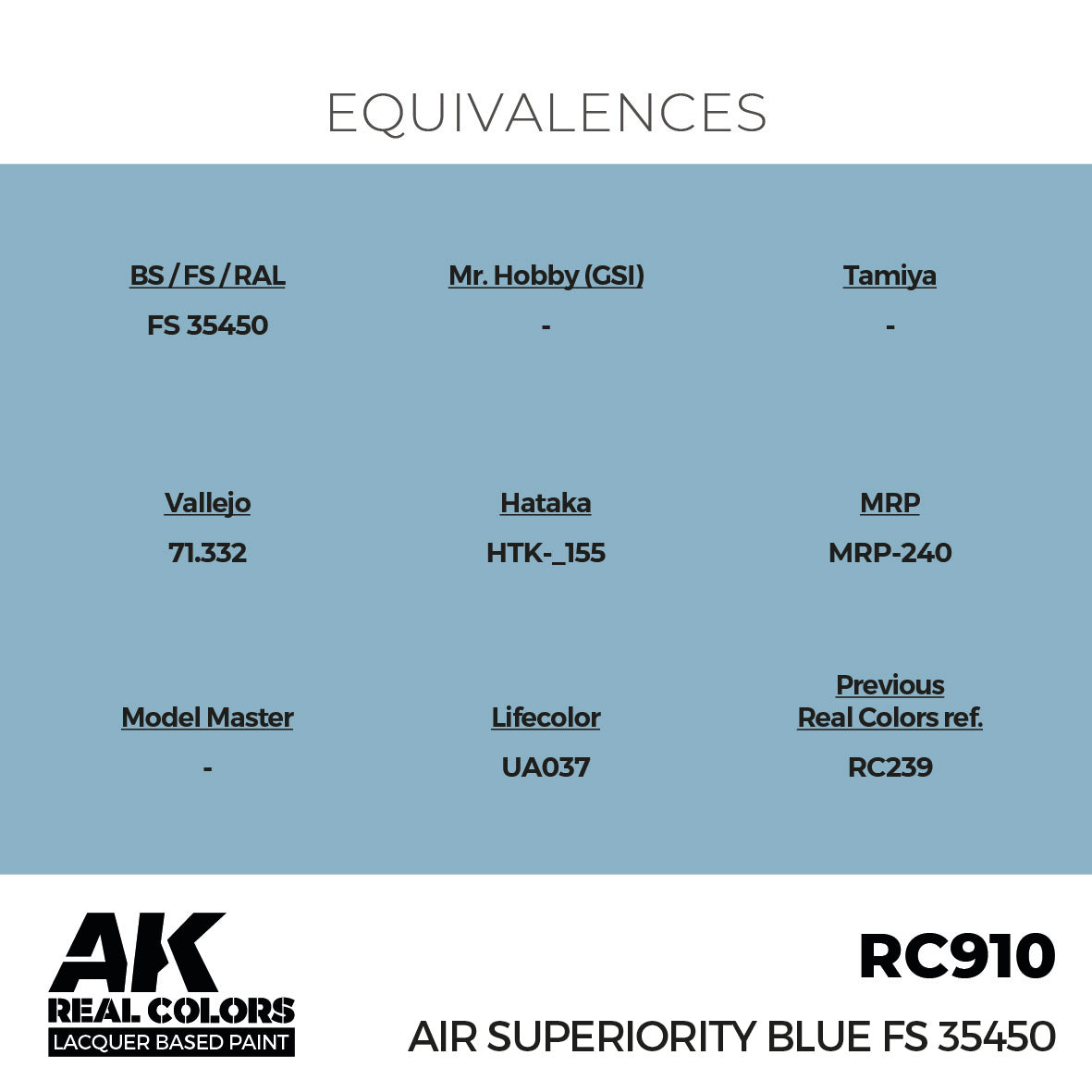 AK Interactive Real Colors Air Superiority Blue FS 35450 17 ml. | 8435568336636