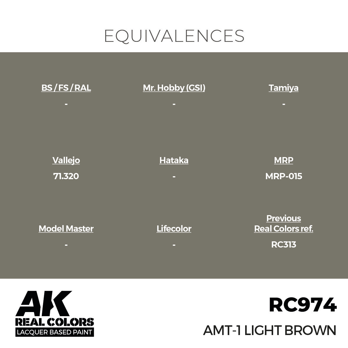 AK Interactive Real Colors AMT-1 Light Brown 17 ml. | 8435568337275