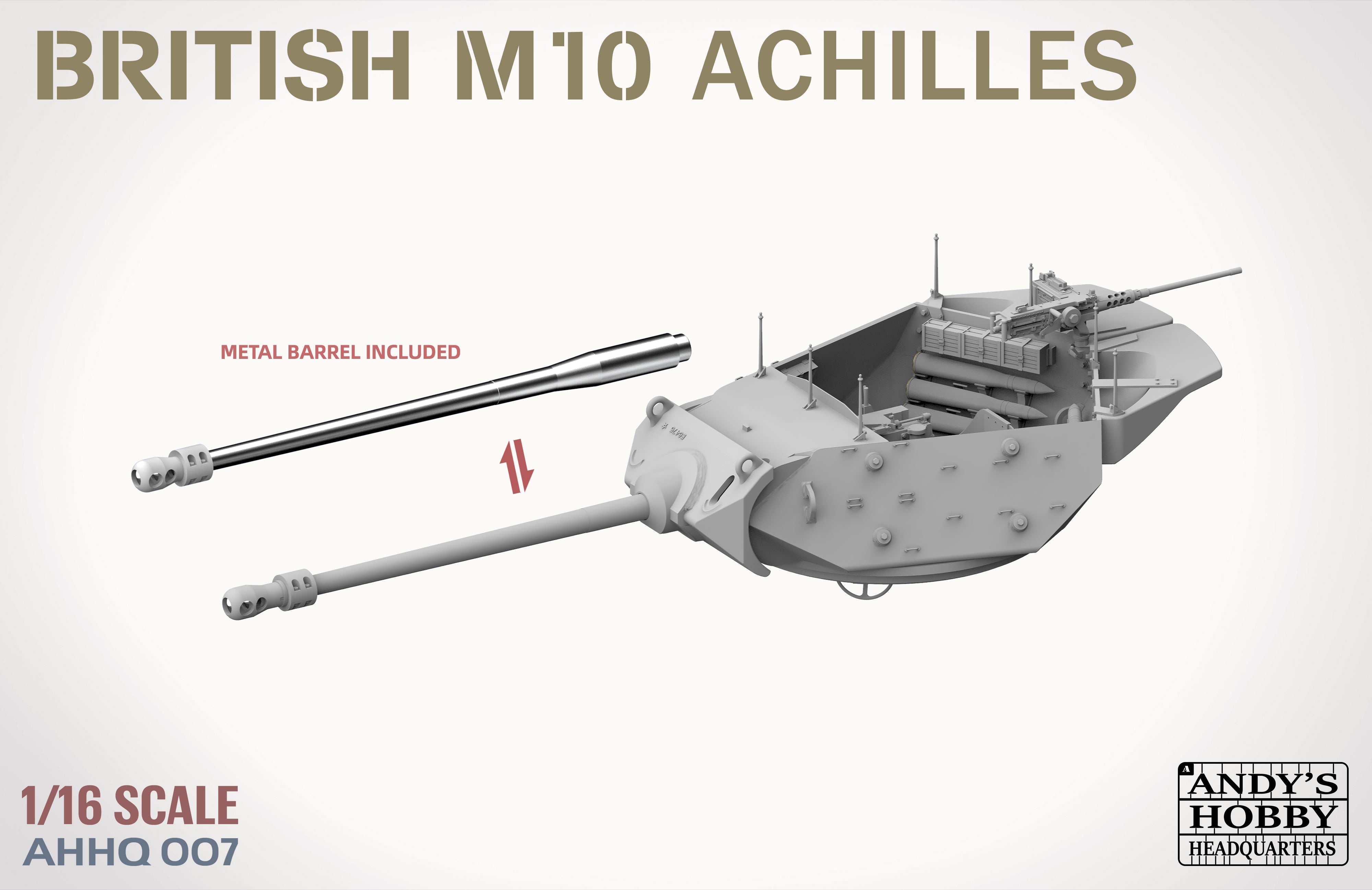 Andy's HHQ x Takom 1/16 British Achilles M10 IIc Tank Destroyer (with Full Body Figure) | 783495788249