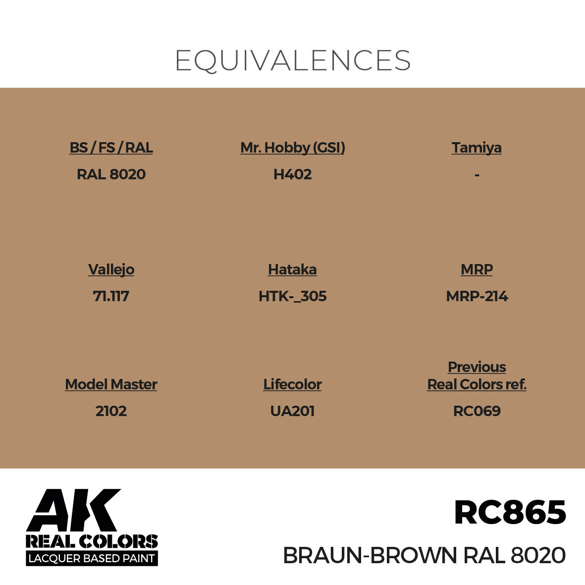 AK Interactive Real Colors Braun-Brown RAL 8020 17 ml. | 8435568336186