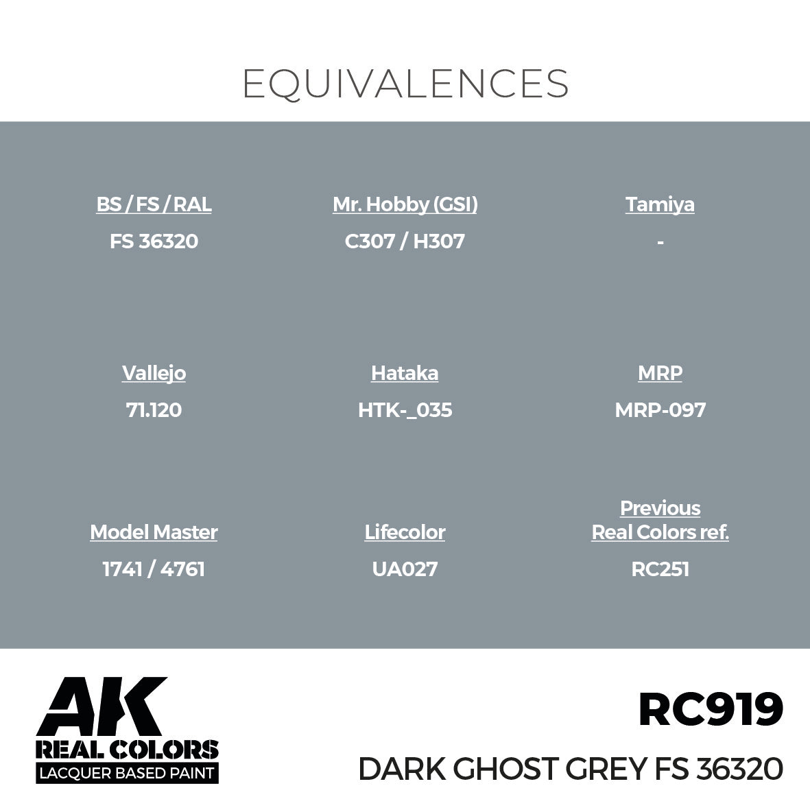 AK Interactive Real Colors Dark Ghost Grey FS 36320 17 ml. | 8435568336728