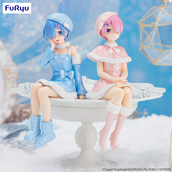 FURYU Corporation Re:ZERO -Starting Life in Another World- Noodle Stopper Figure -Ram Snow Princess Pearl Color ver.-(4582655071155)(4582655071155)