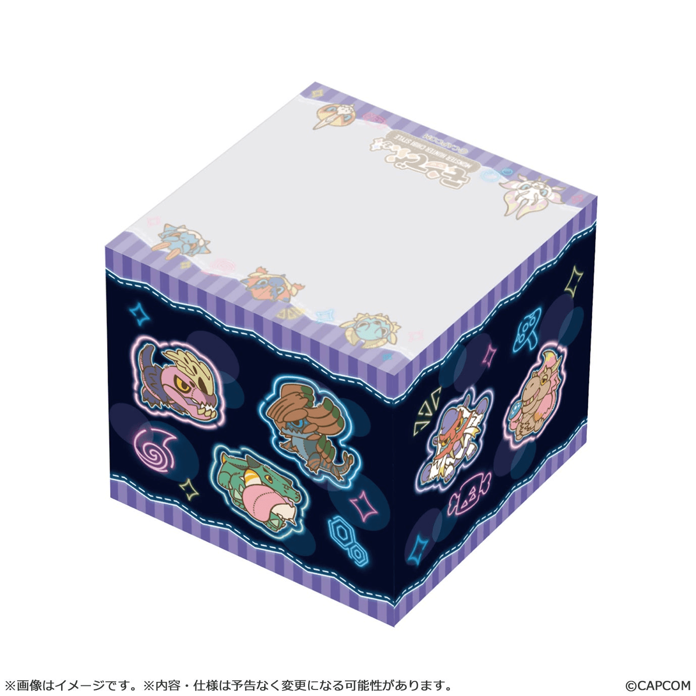 MONSTER HUNTER CHIBI STYLE Memo block : Neon-Themed | 4976219139595