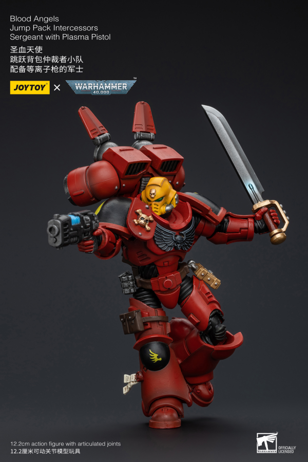Joy Toy Blood Angels Jump Pack Intercessors Sergeant With Plasma Pistol | 6973130377370