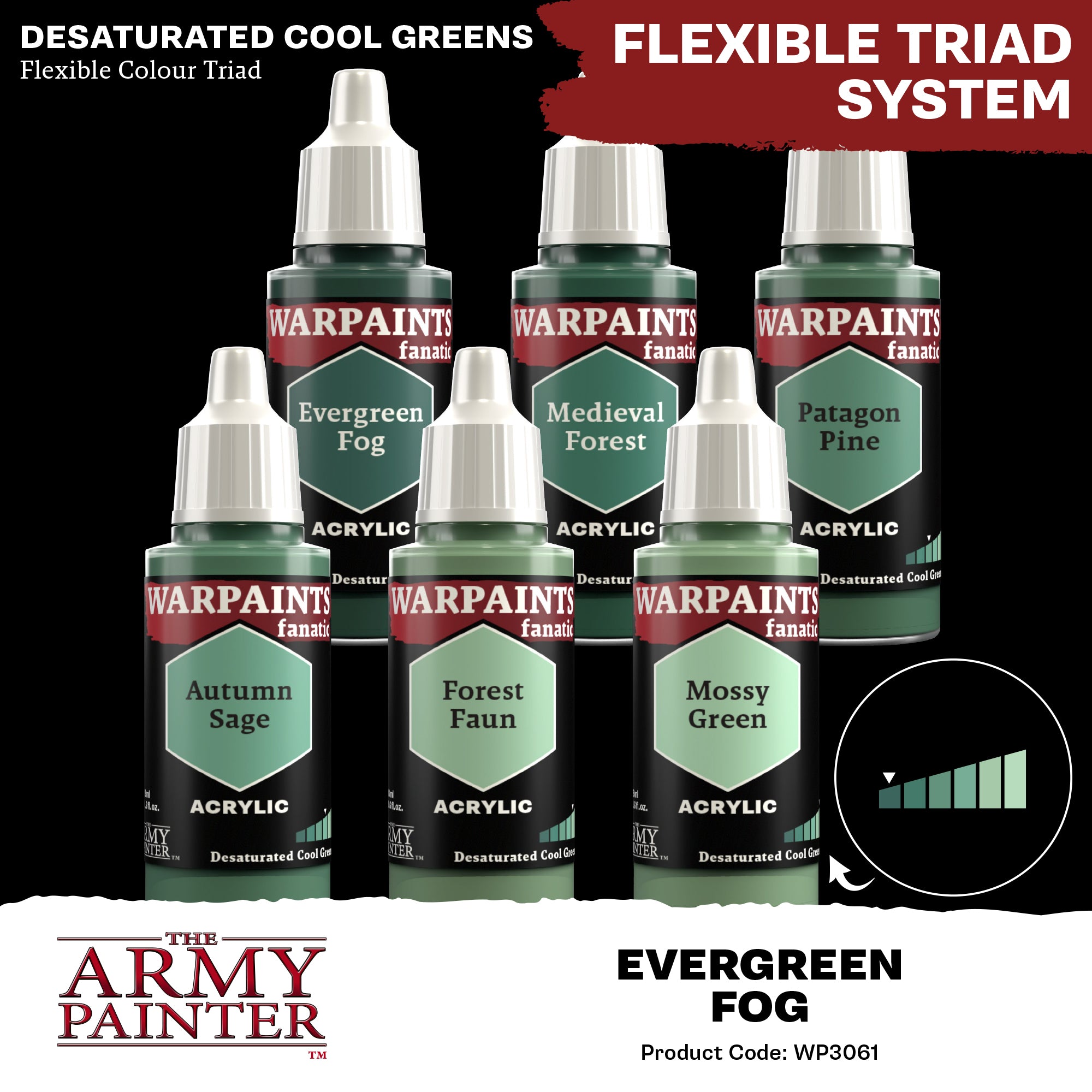 Army Painter Warpaints Fanatic Acrylic, Evergreen Fog | 5713799306103