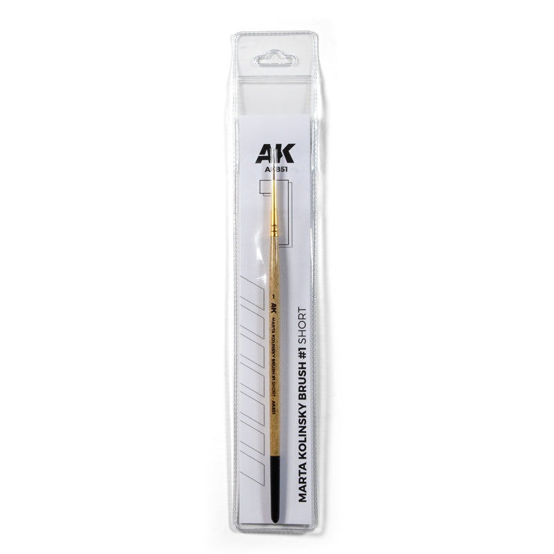 AK Interactive Marta Kolinsky Brush #1 Short | 8435568339095
