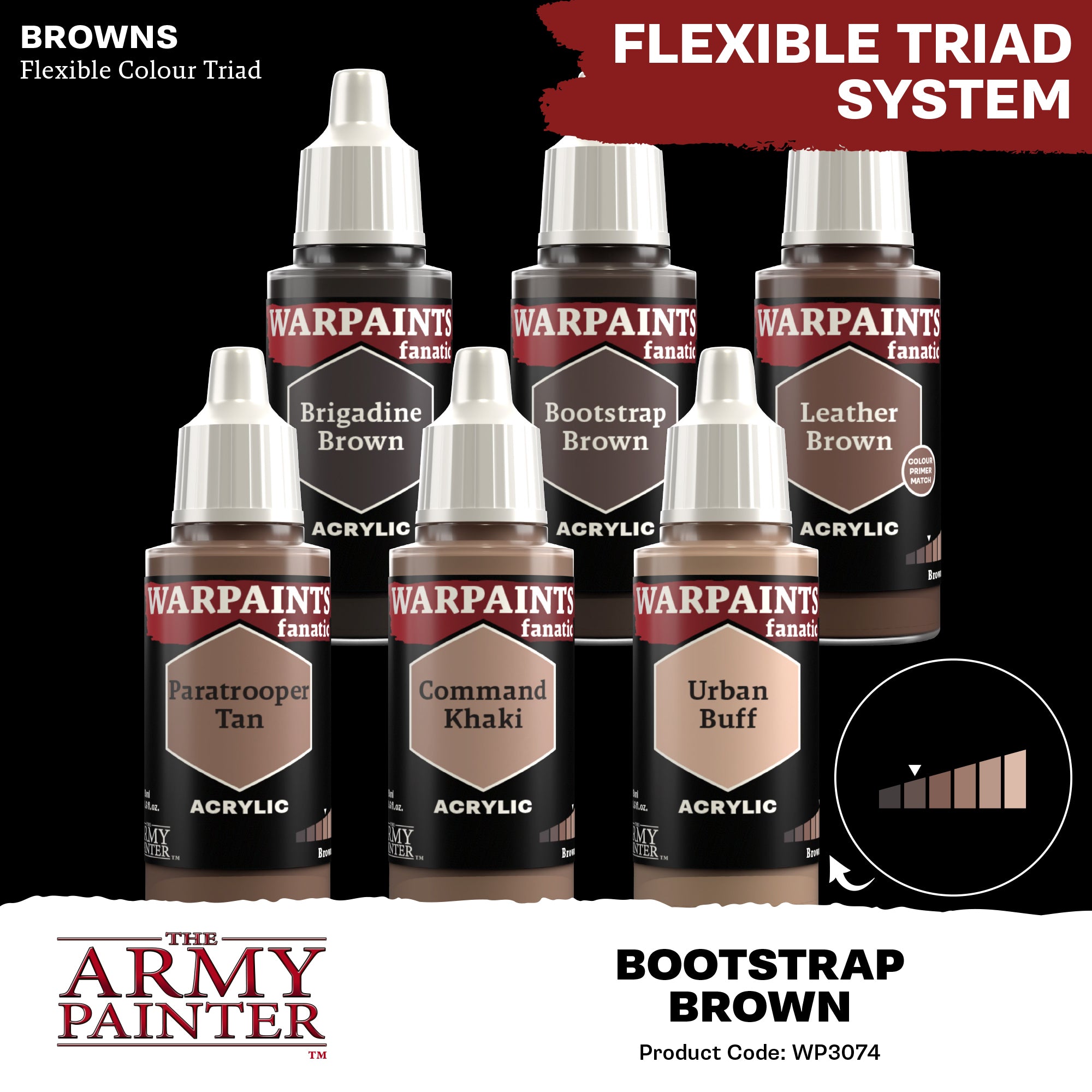 Army Painter Warpaints Fanatic Acrylic, Bootstrap Brown | 5713799307407