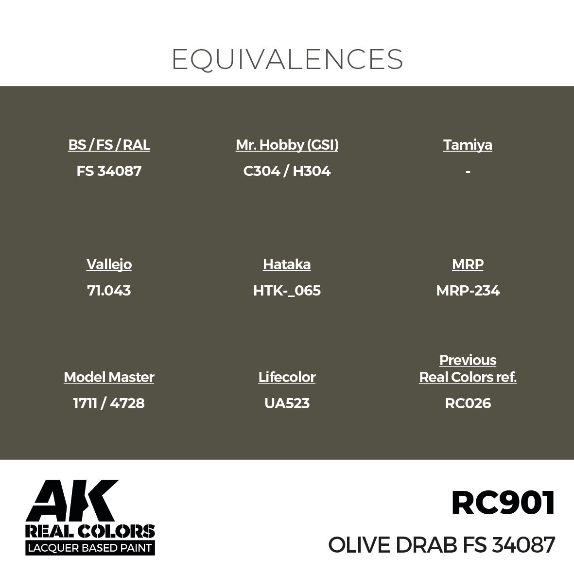 AK Interactive Real Colors Olive Drab FS 34087 17 ml. | 8435568336544