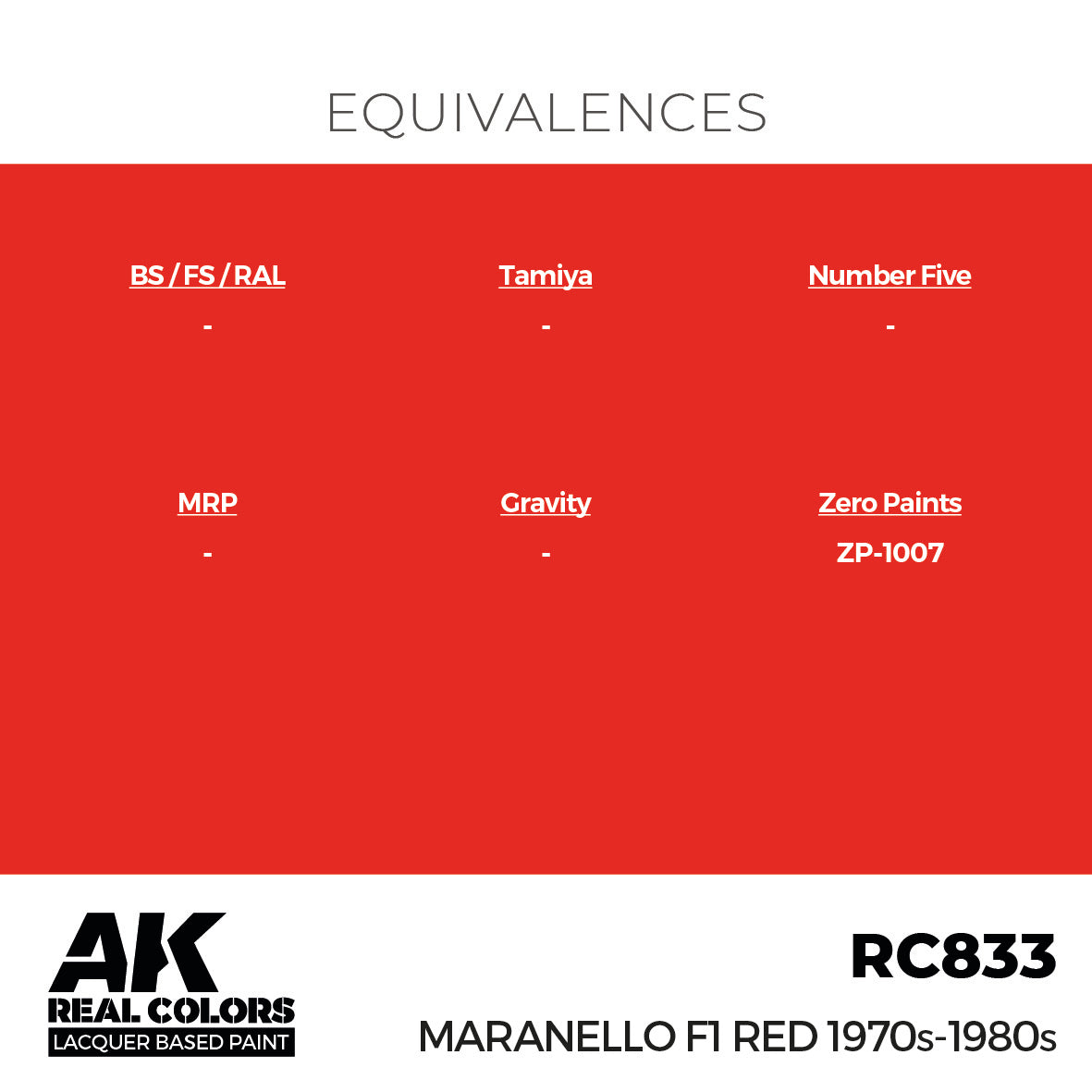 AK Interactive Real Colors Maranello F1 Red 1970s-1980s 17 ml. | 8435568335868