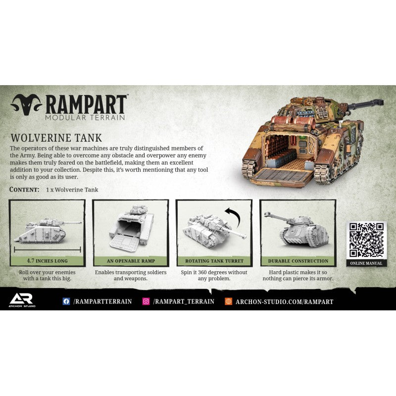 Archon Studio RAMPART Modular: Wolverine Tank | 5901414673444