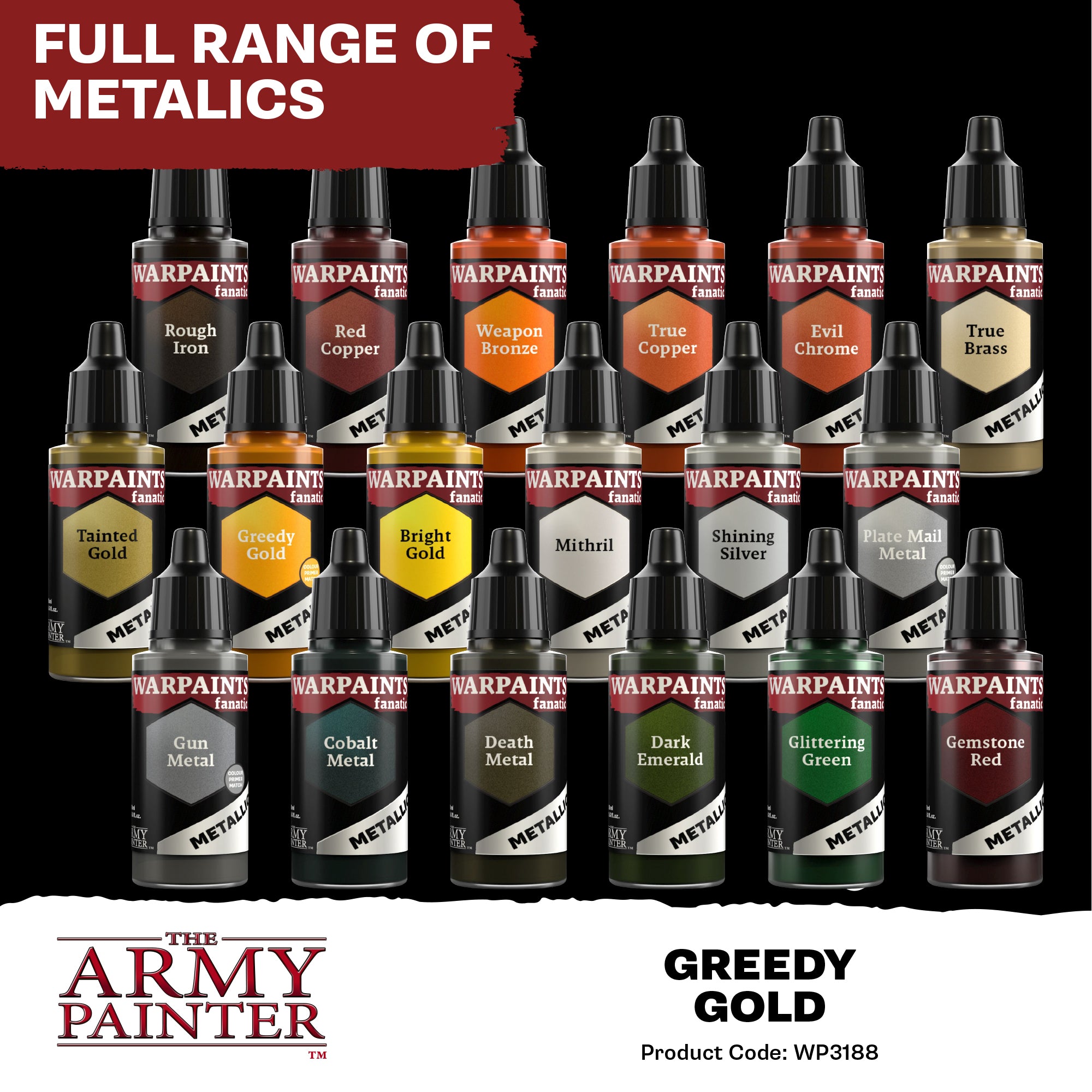 Army Painter Warpaints Fanatic Metallic, Greedy Gold | 5713799318809