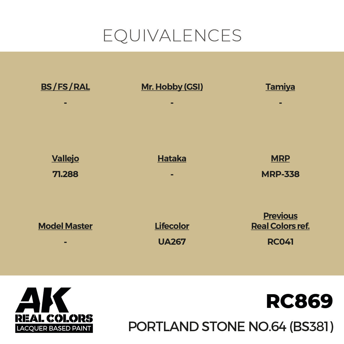 AK Interactive Real Colors Portland Stone No.64 (BS381) 17 ml. | 8435568336223