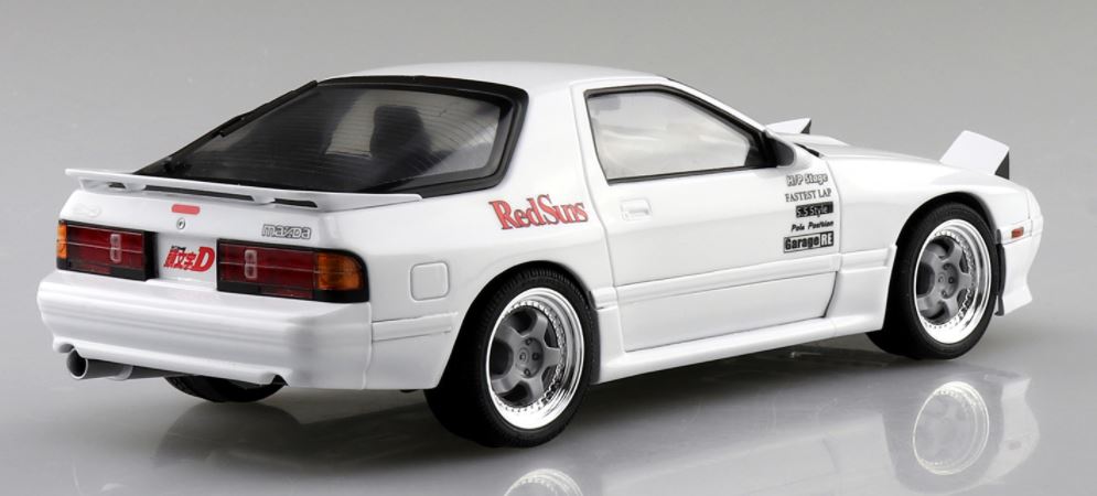 Aoshima 1/24 Pre-Painted Initial D Takahashi Ryosuke FC3S RX-7 (Comics Vol.5 Akina Battle Ver.) Model Kit | 4905083062487