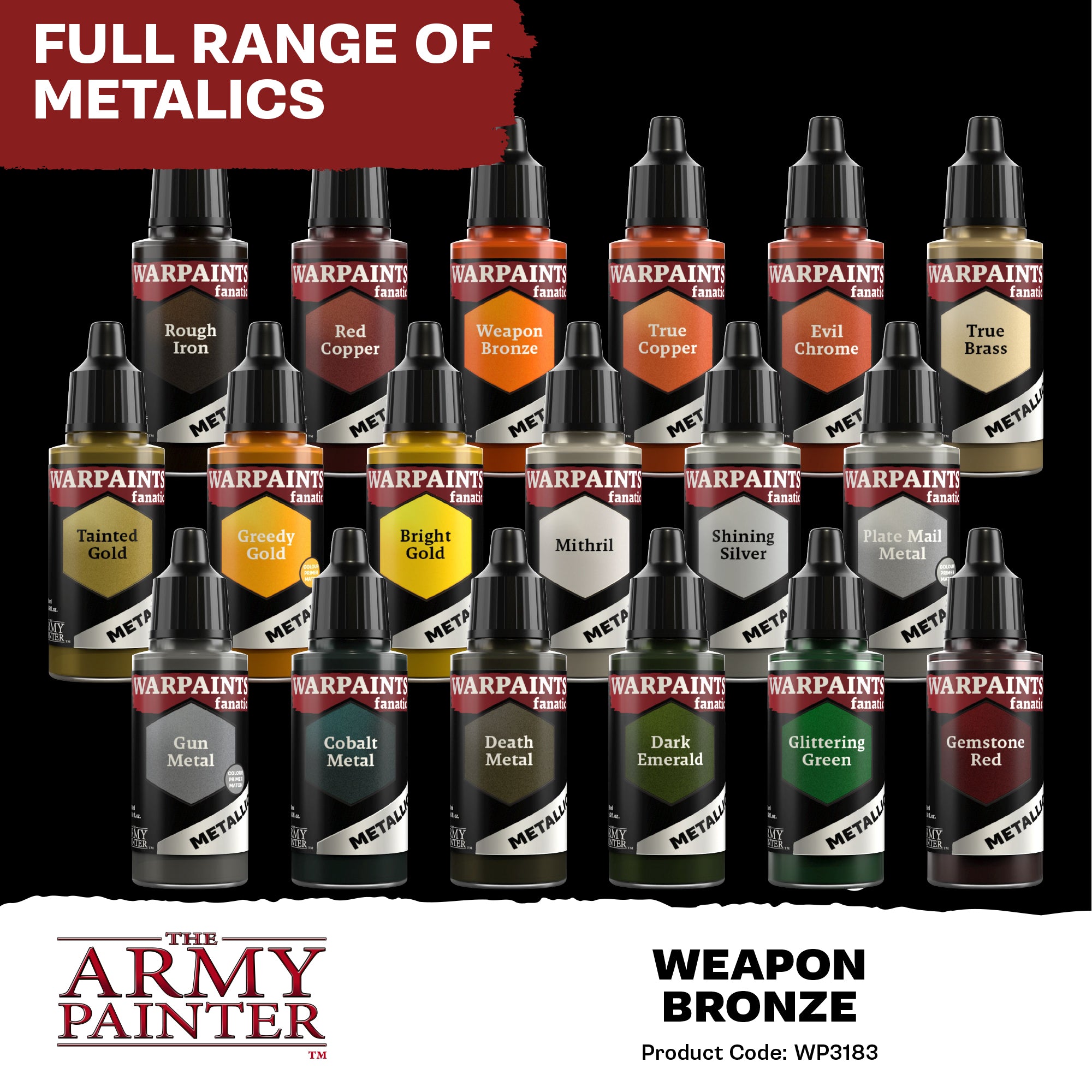 Army Painter Warpaints Fanatic Metallic, Weapon Bronze | 5713799318304