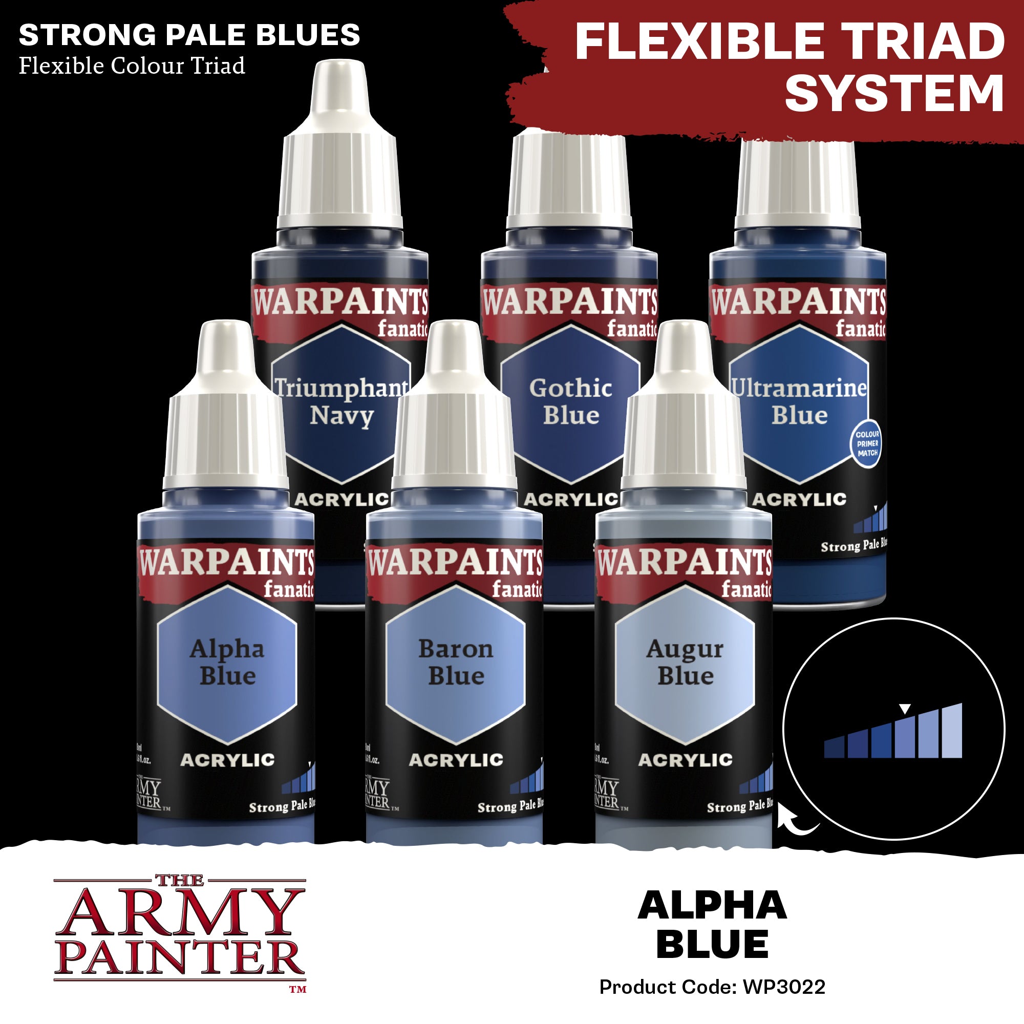Army Painter Warpaints Fanatic Acrylic, Alpha Blue | 5713799302204
