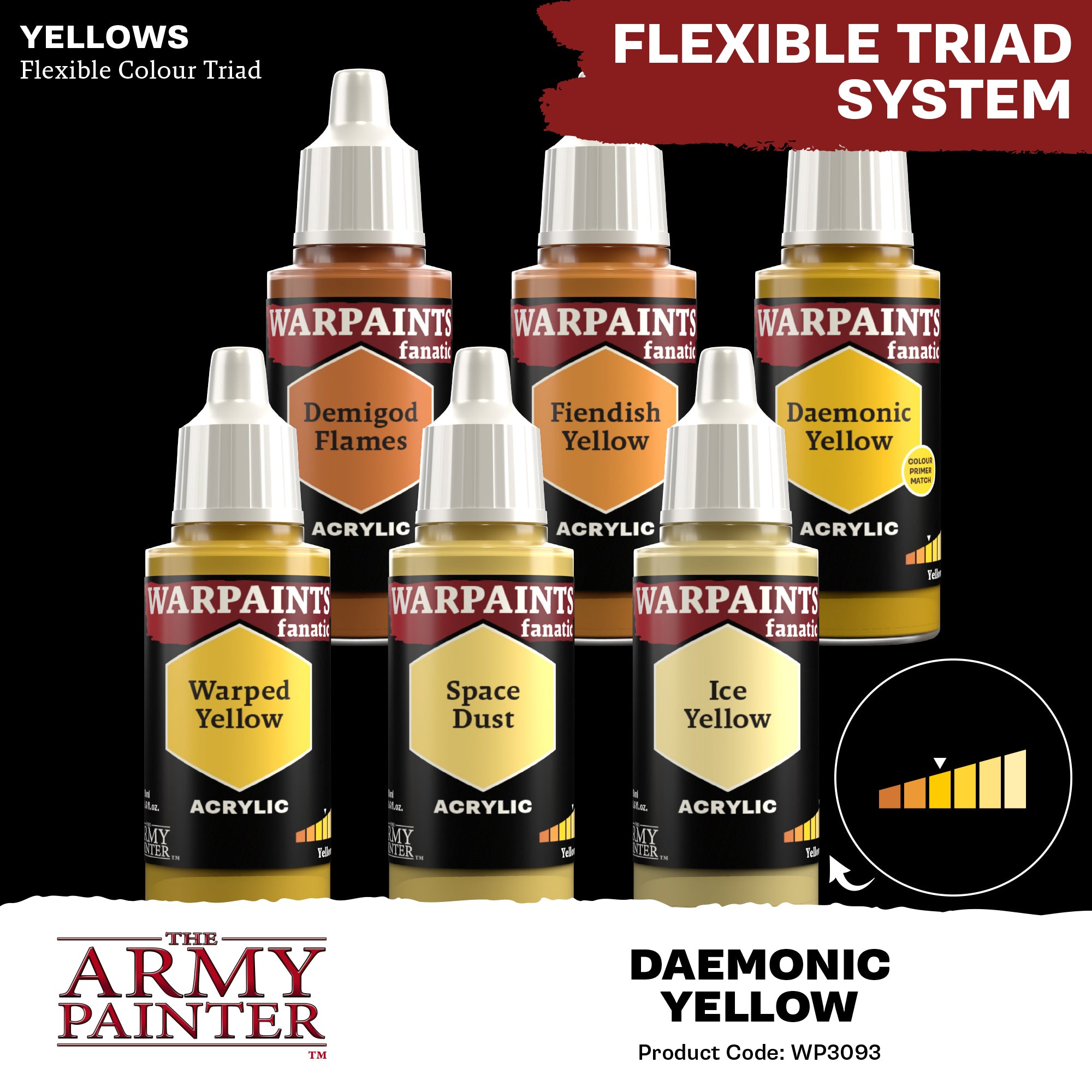 Army Painter Warpaints Fanatic Acrylic, Daemonic Yellow | 5713799309302