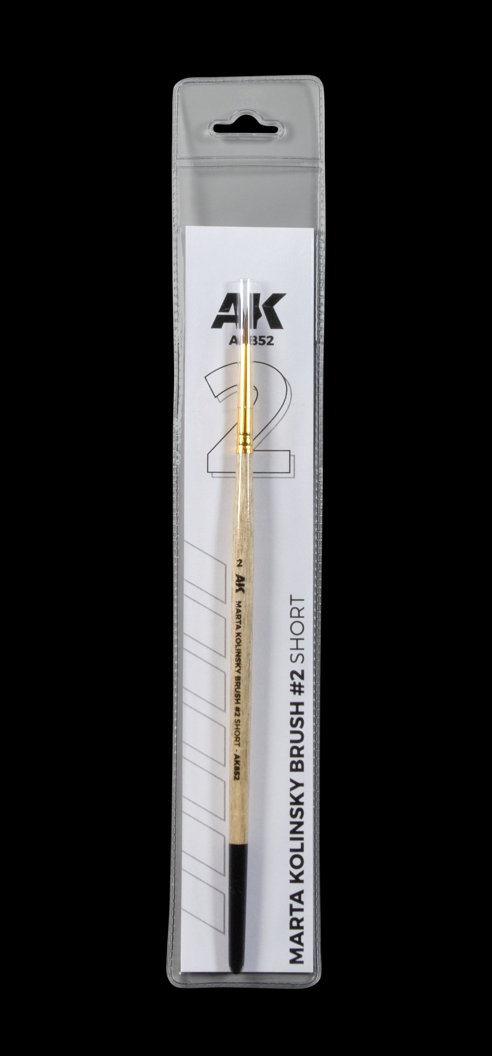 AK Interactive Marta Kolinsky Brush #2 Short | 8435568339101