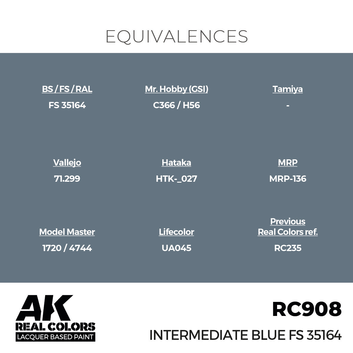AK Interactive Real Colors Intermediate Blue FS 35164 17 ml. | 8435568336612