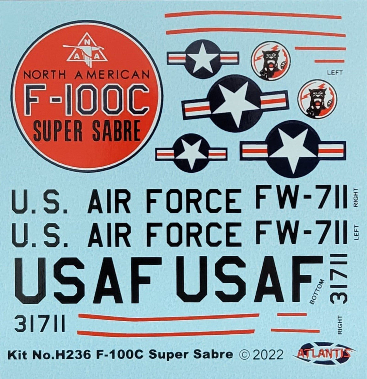 Atlantis 1/70 F-100C Super Sabre | 850041894065