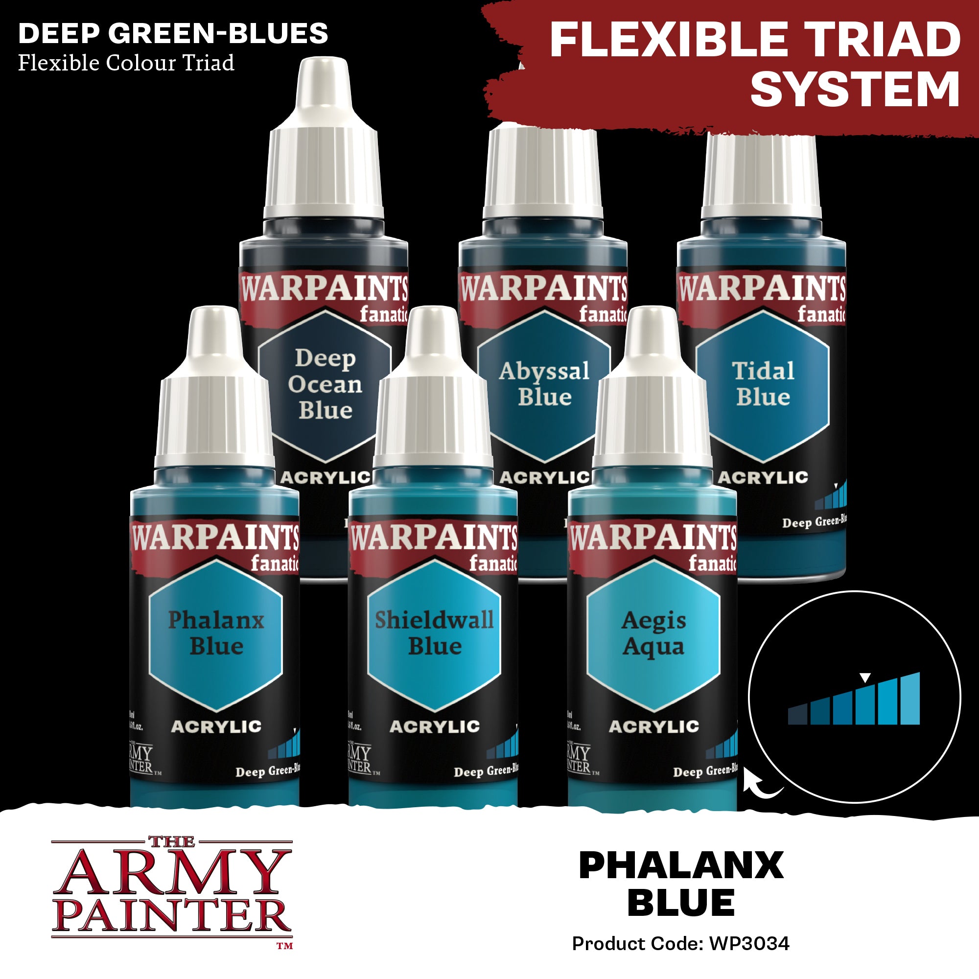 Army Painter Warpaints Fanatic Acrylic, Phalanx Blue | 5713799303409