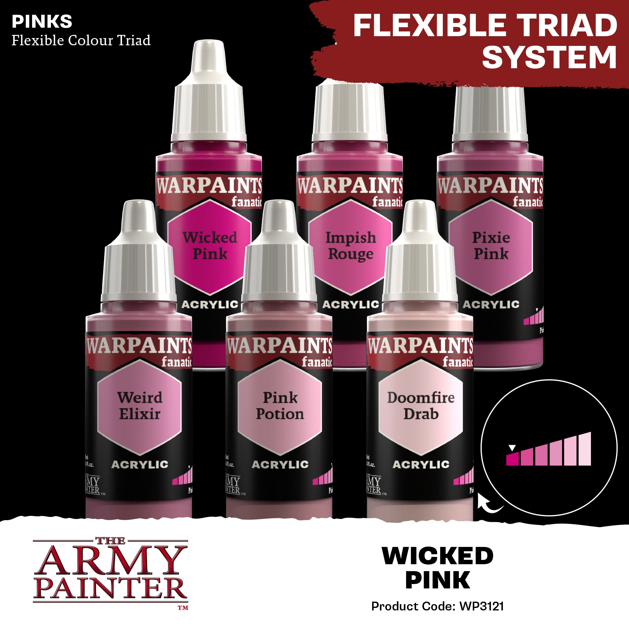 Army Painter Warpaints Fanatic Acrylic, Wicked Pink | 5713799312104