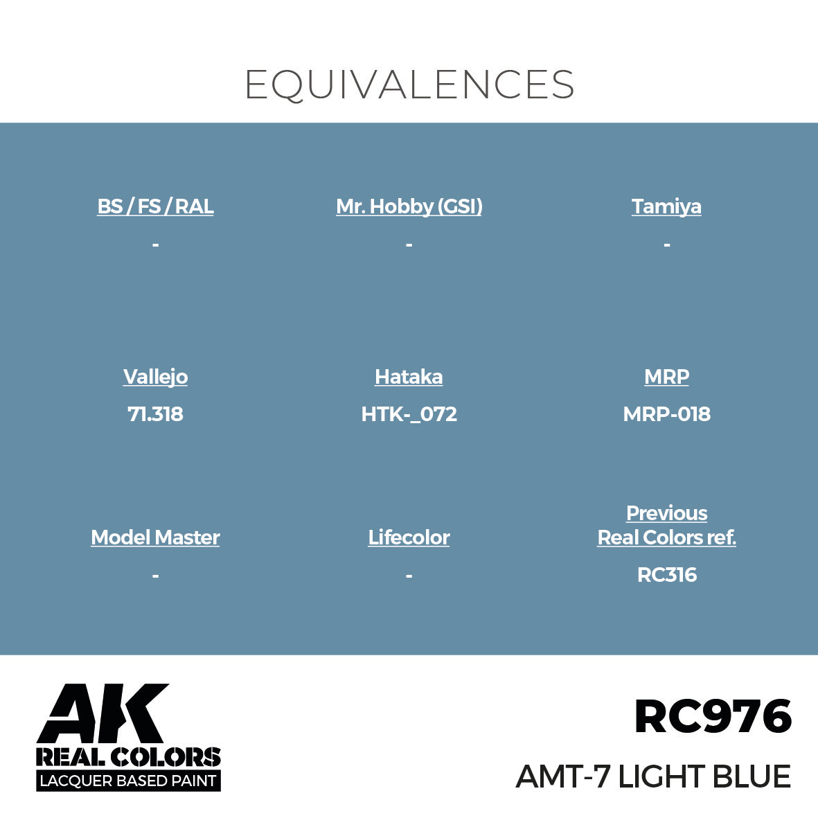 AK Interactive Real Colors AMT-7 Light Blue 17 ml. | 8435568337299