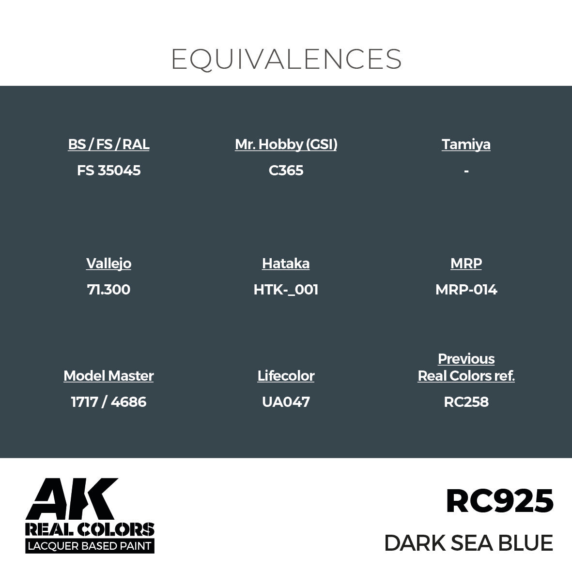 AK Interactive Real Colors Dark Sea Blue 17 ml. | 8435568336780