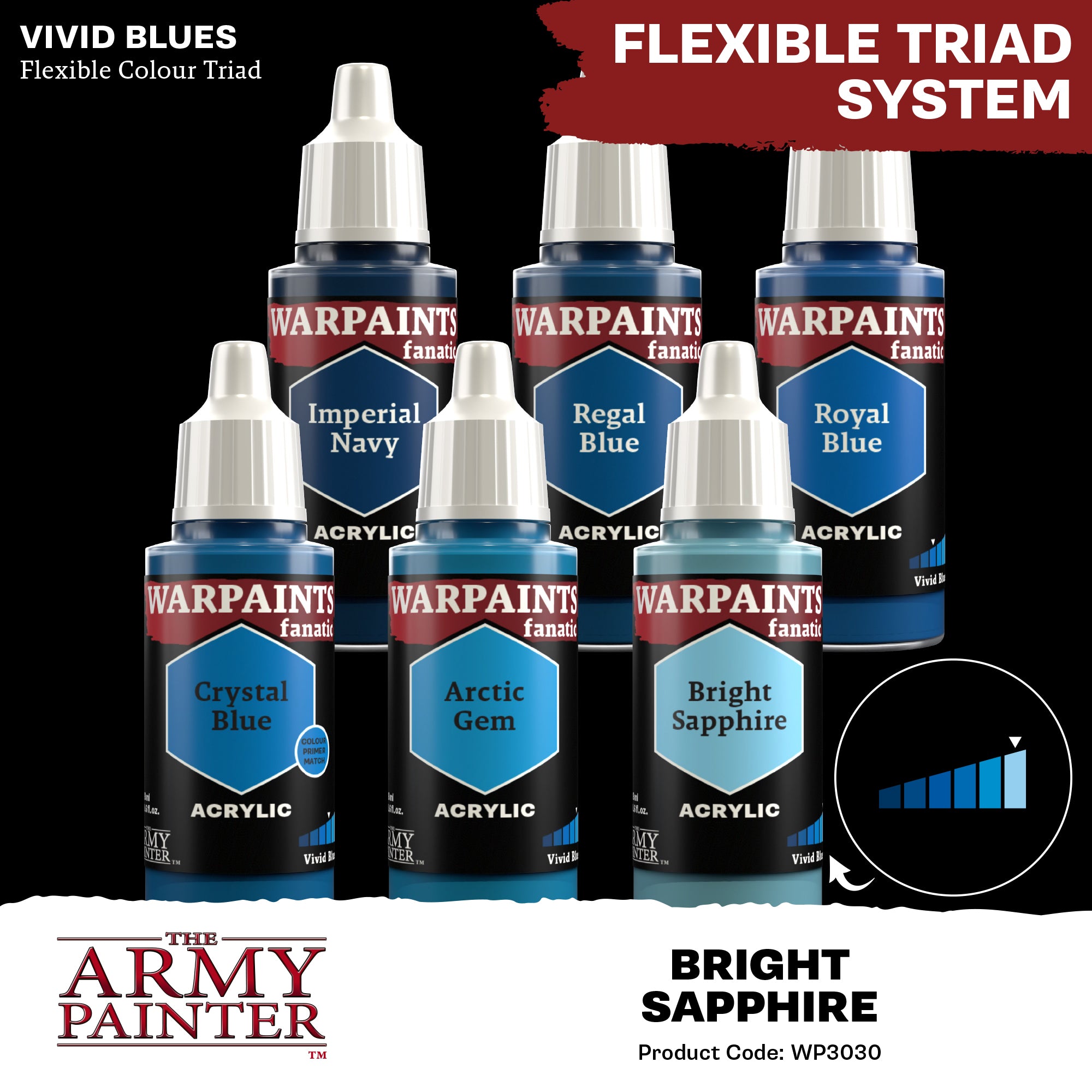 Army Painter Warpaints Fanatic Acrylic, Bright Sapphire | 5713799303003