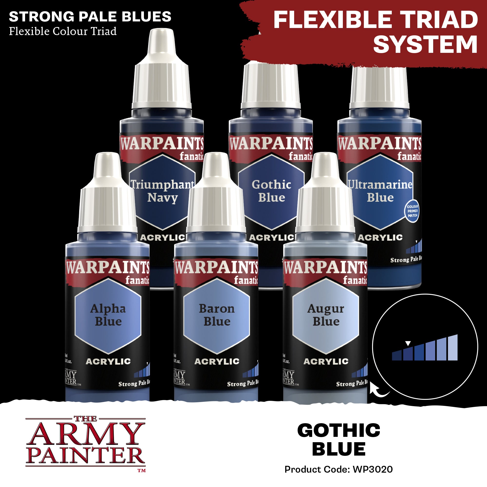 Army Painter Warpaints Fanatic Acrylic, Gothic Blue