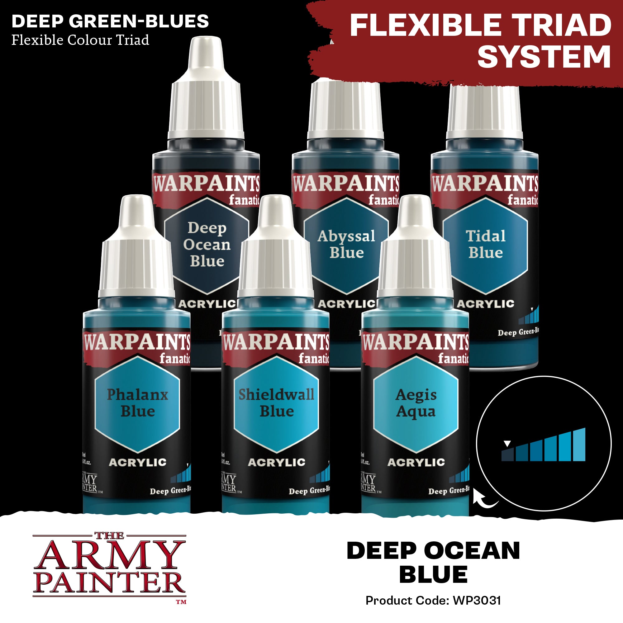Army Painter Warpaints Fanatic Acrylic, Deep Ocean Blue | 5713799303102