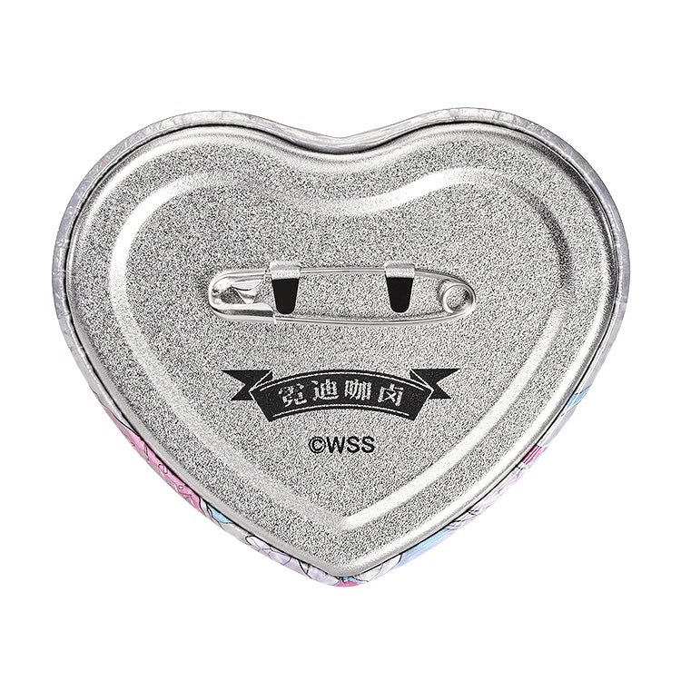 Needy Streamer Chinese Restaurant Series Heart-Shaped Pinback Button Ame