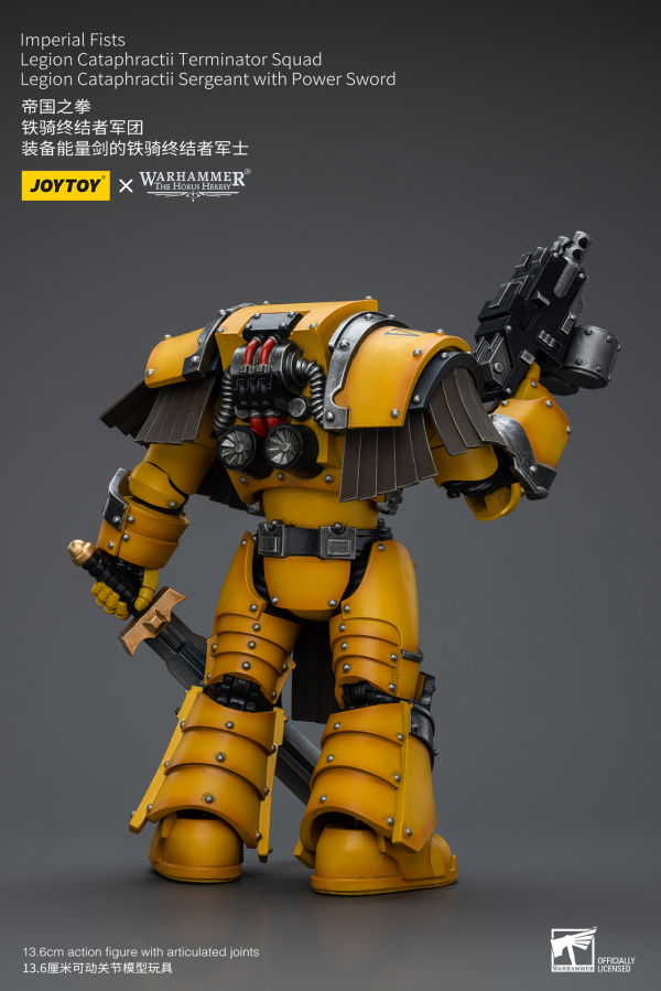 Joy Toy Imperial Fists Legion Cataphractii Terminator Squad Legion Cataphractii Sergeant with Power Sword | 6973130379374