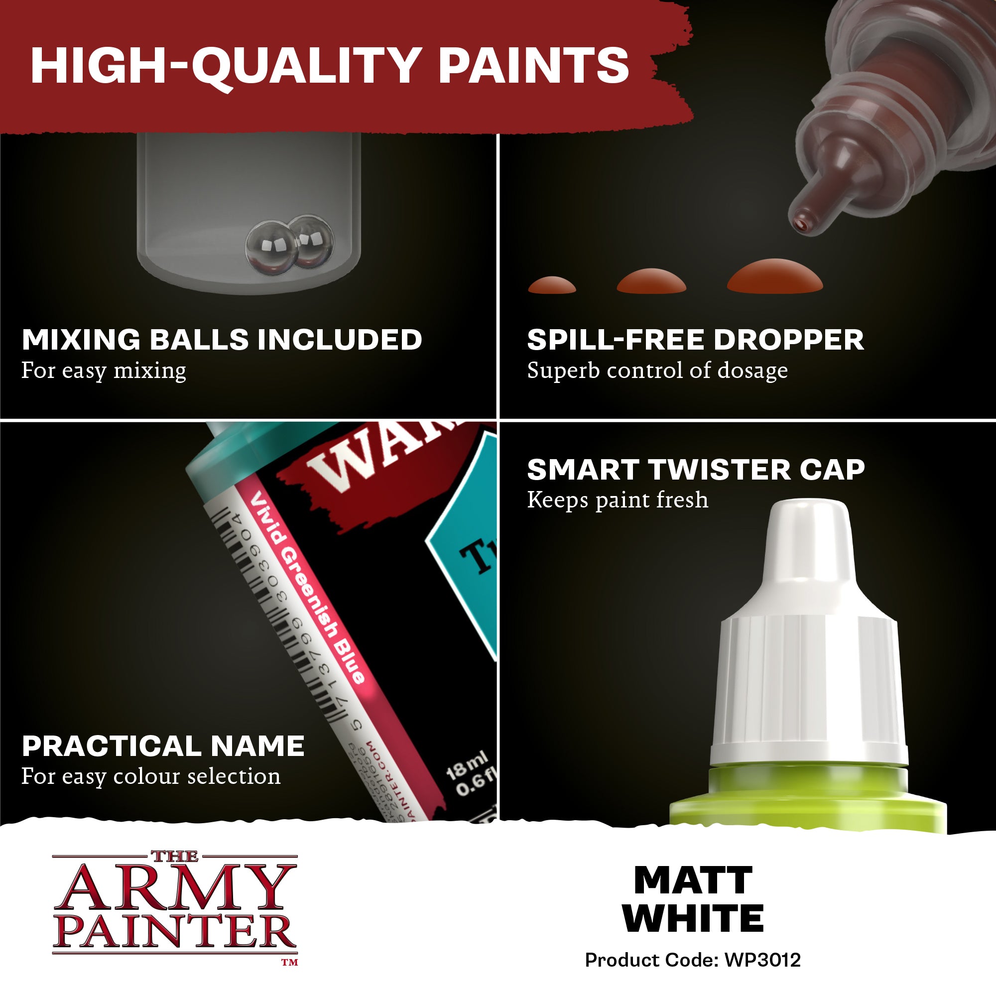 Army Painter Warpaints Fanatic Acrylic, Matt White