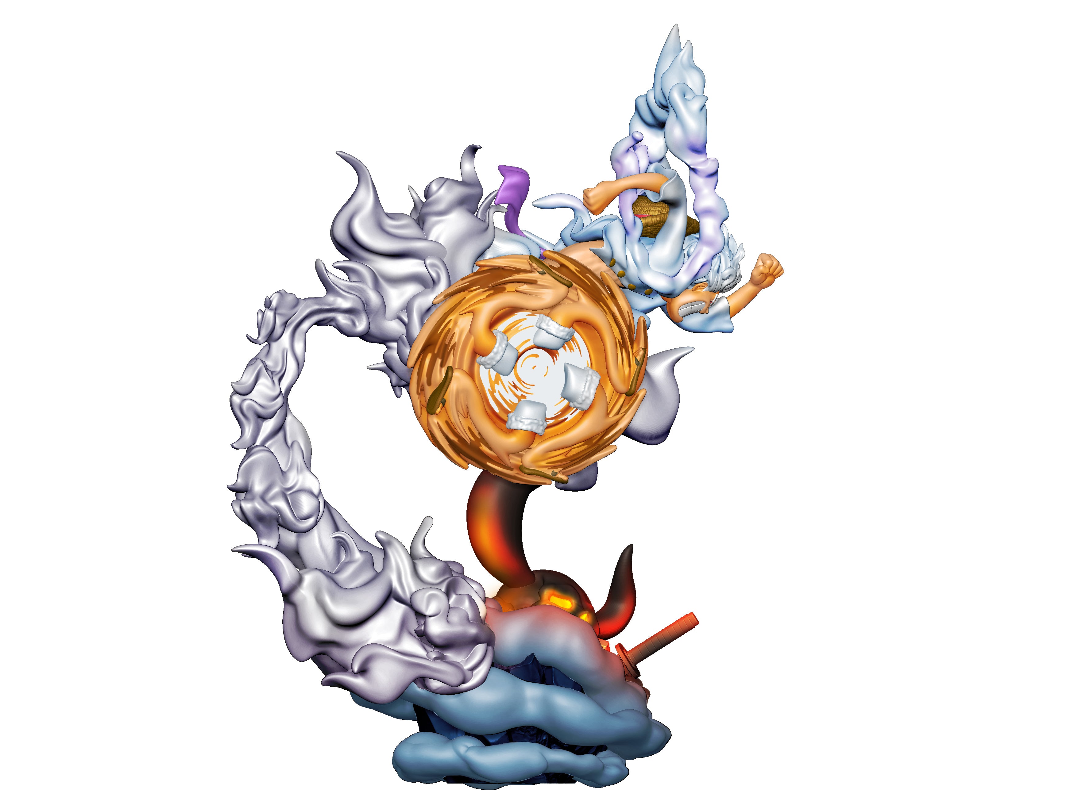 MegaHouse Pettitrama series LOGBOX RE BIRTH ONE PIECE Gear Five Special(4975430518103)