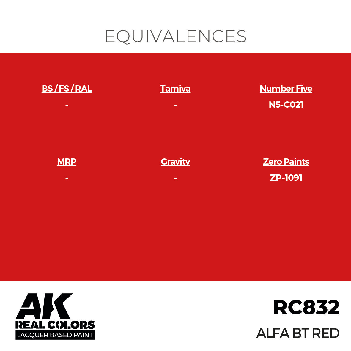 AK Interactive Real Colors Alfa BT Red 17 ml. | 8435568335851