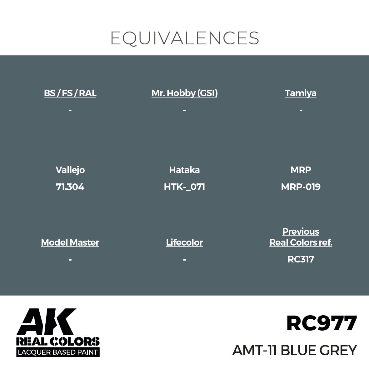 AK Interactive Real Colors AMT-11 Blue Grey 17 ml. | 8435568337305