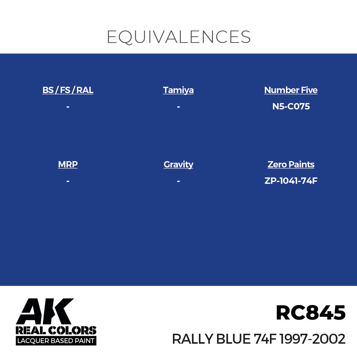 AK Interactive Real Colors Rally Blue 74F 1997-2002 17 ml. | 8435568335981