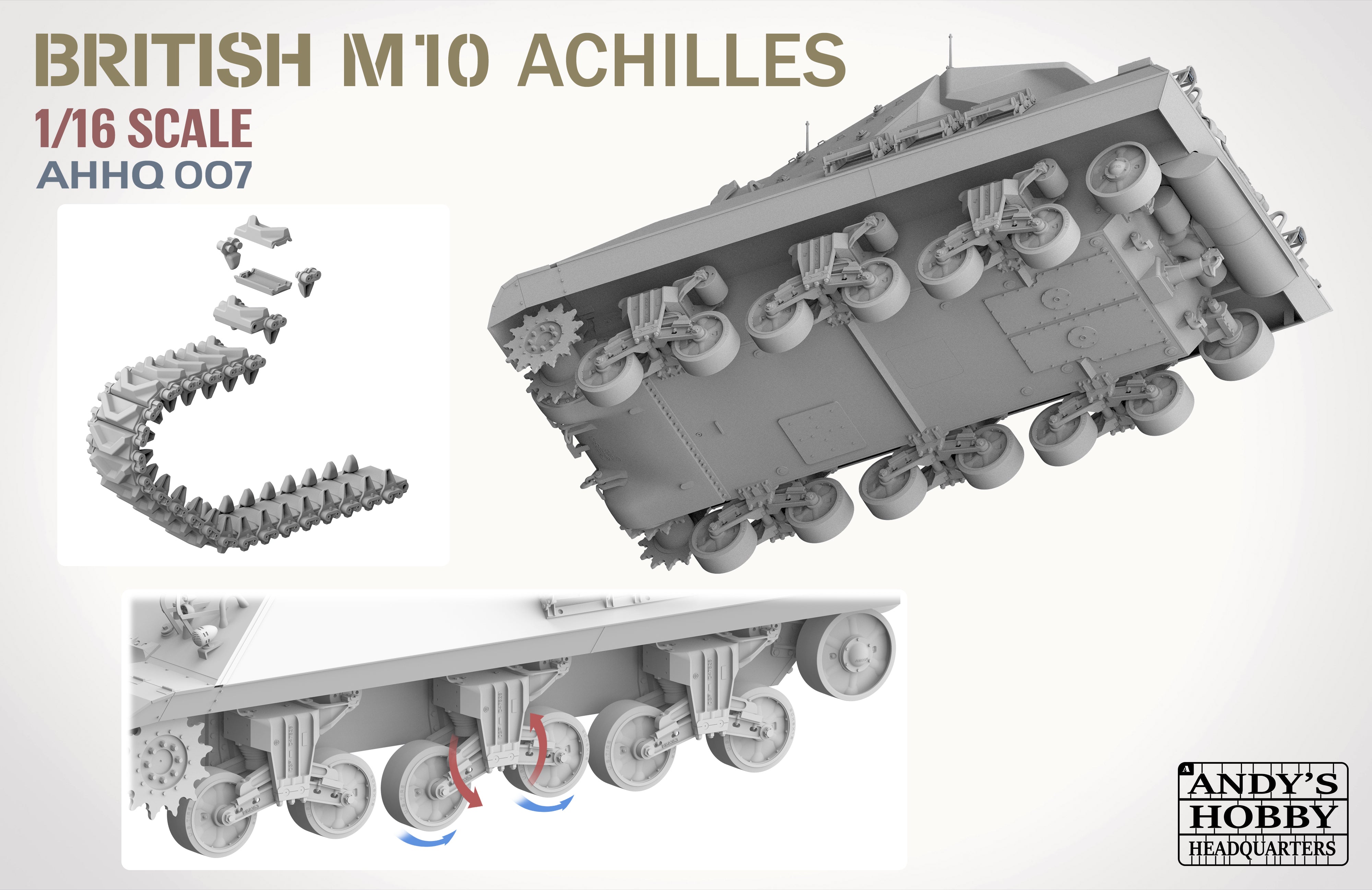Andy's HHQ x Takom 1/16 British Achilles M10 IIc Tank Destroyer (with Full Body Figure) | 783495788249