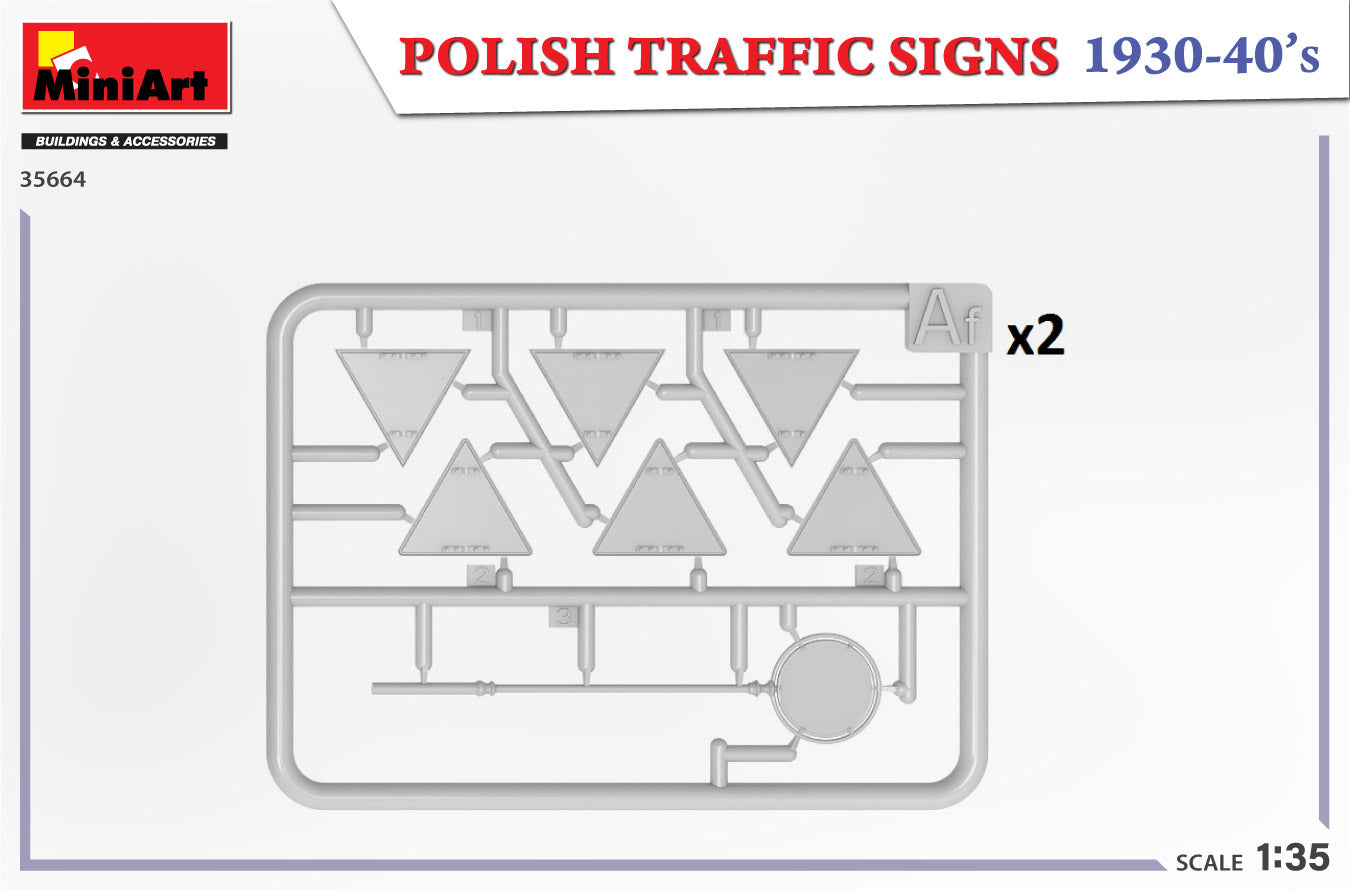 MiniArt 1/35 Polish Traffic Signs 1930-40s Figures