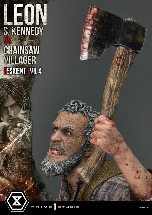 Prime 1 Studio Ultimate Premium Masterline Resident Evil 4 Leon S. Kennedy versus Chainsaw Villager | 4582647120878