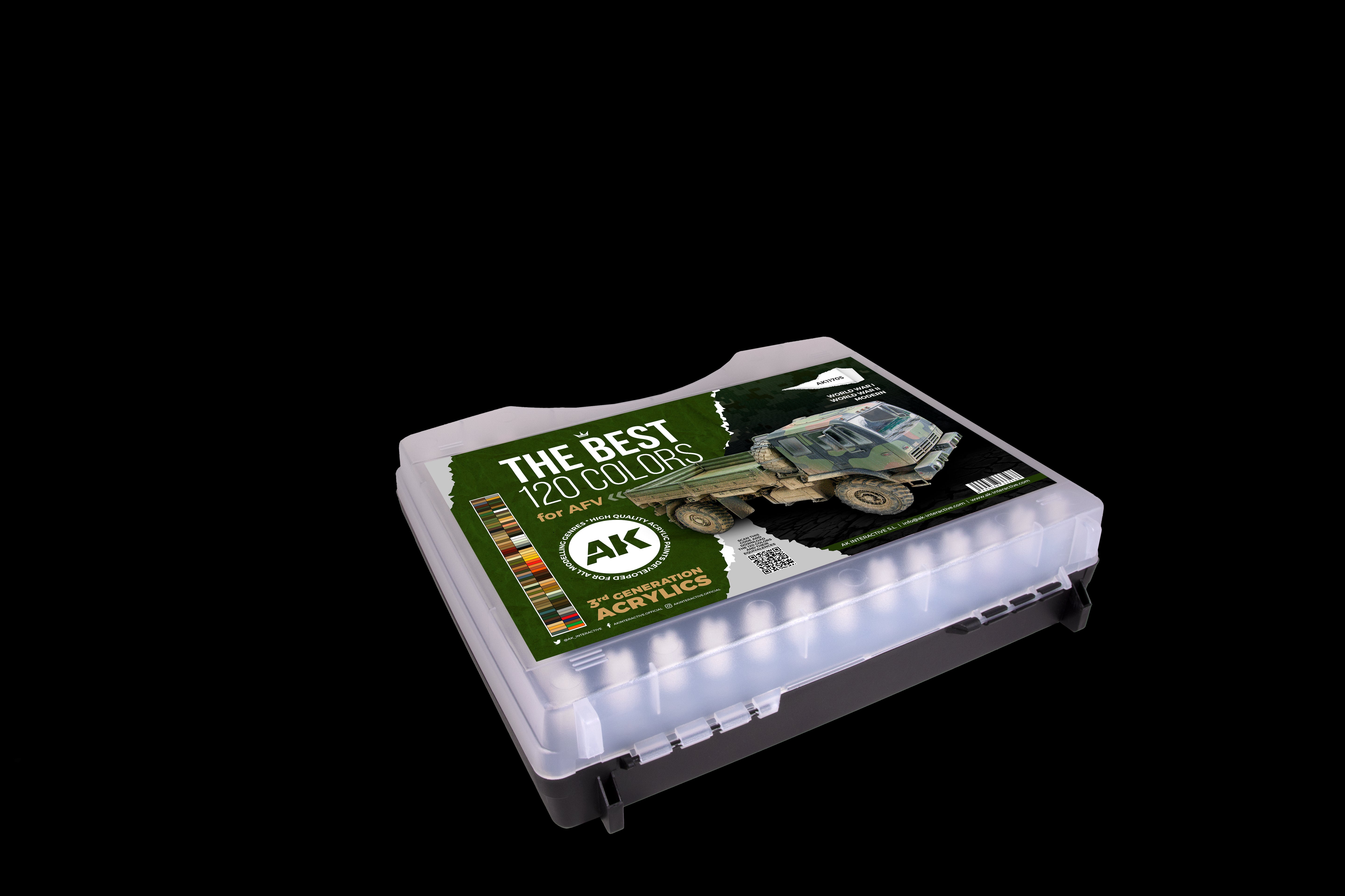 AK 3G Plastic Briefcase 120 AFV Colors | 8435568333468