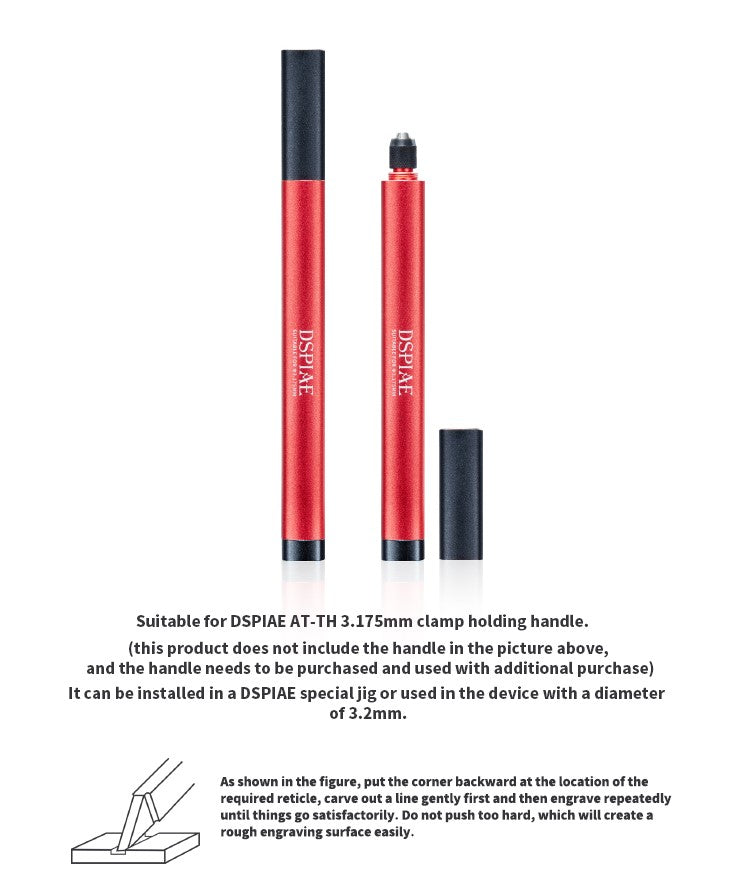 Dspiae 2.2MM Tungsten Steel Push Broach Chisel | 6970845560479