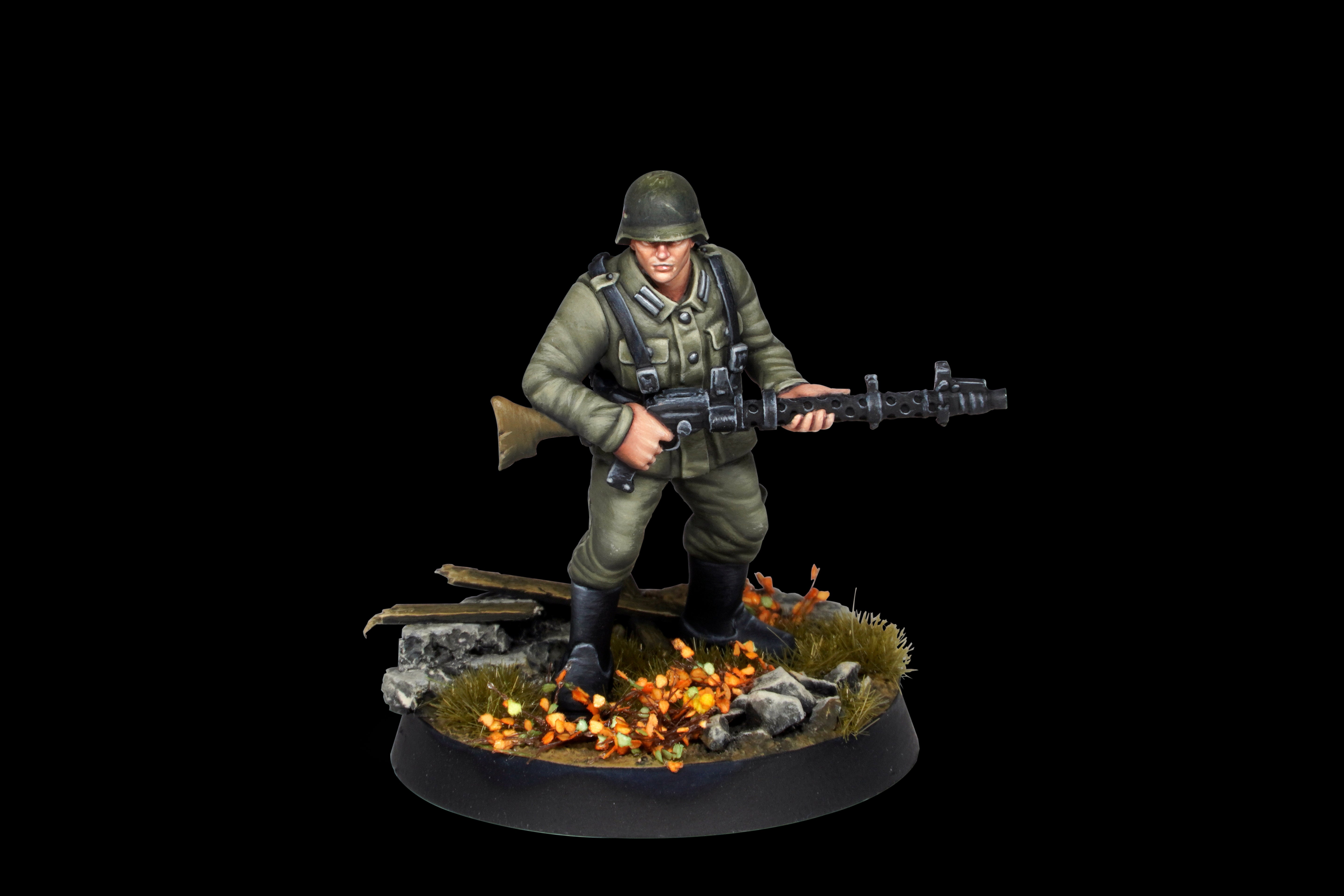 AK Interactive German Panzergrenadier Division Europe - Starter Set (10 Colors + Exclusive Figure German Machine Gunner) | 8435568343726