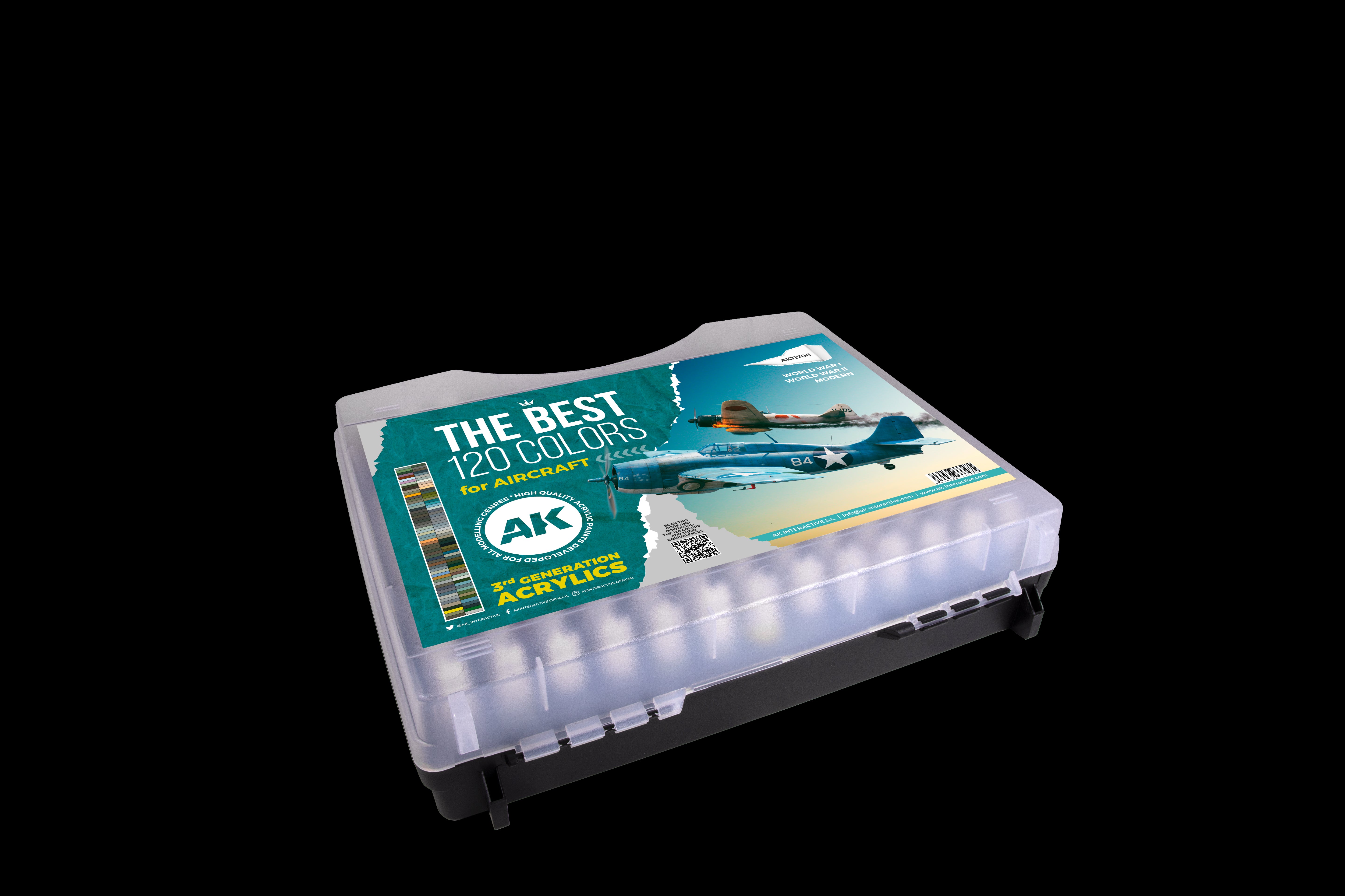 AK 3G Plastic Briefcase 120 Aircraft Colors | 8435568333475